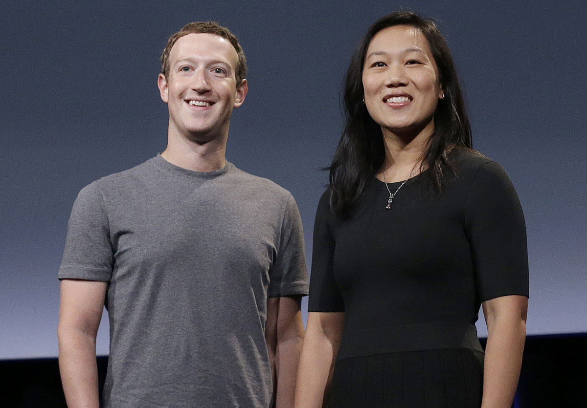 Mark Zuckerberg and Priscilla Chan.